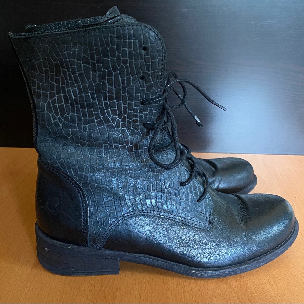 Felmini leather combat boots